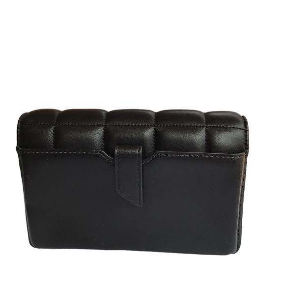 Michael Kors Black Quilted Lamb Smartphone Crossbodyw/LeatherChain - Picture 6 of 14